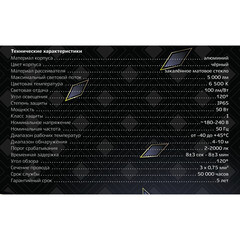 Прожектор светодиодный Ritter Profi 6500К 50 Вт IP65 с датчиком движения черный - фото 4