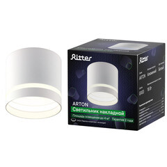 Светильник потолочный Ritter Arton GX53 16 Вт 4 кв.м белый IP20 (59942 5) - фото 2
