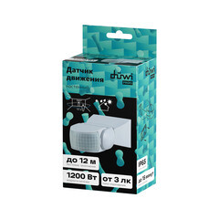 Датчик движения настенный Duwi DD-02 IP65 230 В 180 градусов до 12 м белый (25831 5) - фото 5