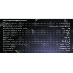 Прожектор светодиодный Ritter Profi 6500К 100 Вт IP65 черный - фото 3