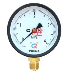 Манометр Росма ТМ-310Р.00 G1/4.2,5 радиальный 1/4 НР(ш) 4 бар d63 мм (9574) - фото 1