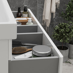 Комплект тумба с раковиной Sanstar Модена 80 см напольная белая (225.1-1.4.1.КФОС) - фото 5