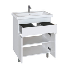 Комплект тумба с раковиной Sanstar Модена 70 см напольная белая (224.1-1.4.1.К) - фото 9