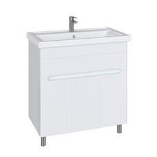 Комплект тумба с раковиной Sanstar Модена 80 см напольная белая (225.1-1.4.1.КФОС)