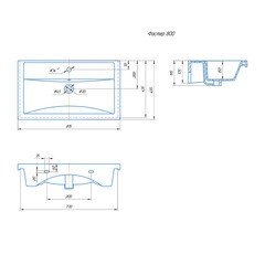 Комплект тумба с раковиной Sanstar Модена 80 см напольная белая (225.1-1.4.1.КФОС) - фото 2