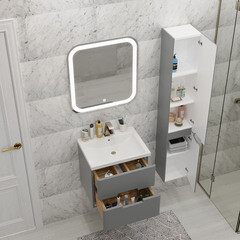 Комплект тумба с раковиной Sanstar Noche 60 см подвесная графит софт (422.1-1.4.1.ККОМ) - фото 5