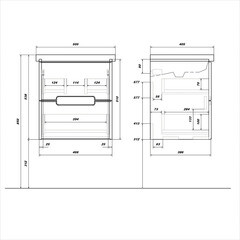 Комплект тумба с раковиной Sanstar Noche 50 см подвесная графит софт (421.1-1.4.1.ККОМ) - фото 3