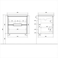 Комплект тумба с раковиной Sanstar Noche 60 см подвесная графит софт (422.1-1.4.1.ККОМ) - фото 3