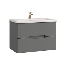 Комплект тумба с раковиной Sanstar Noche 80 см подвесная графит софт (424.1-1.4.1.ККОМ)