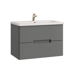 Изображение товара Комплект тумба с раковиной Sanstar Noche 80 см подвесная графит софт (424.1-1.4.1.ККОМ)