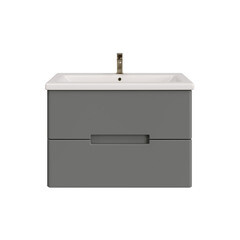 Комплект тумба с раковиной Sanstar Noche 80 см подвесная графит софт (424.1-1.4.1.ККОМ) - фото 8