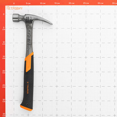 Молоток-гвоздодер цельнометаллический Truper 450 г двухкомпонентная ручка (17857) - фото 2