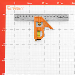 Угольник строительный Truper 180 мм с уровнем стальной - фото 4