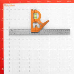 Угольник строительный Truper 300 мм с уровнем стальной - фото 4