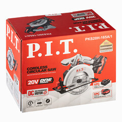 Пила дисковая аккумуляторная P.I.T. One Power 20 В 4Ач Li-Ion d165 мм с АКБ и ЗУ (PKS20H-165A/1) - фото 7