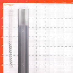 Порог алюминиевый одноуровневый стык 60х1800 мм без покрытия - фото 2