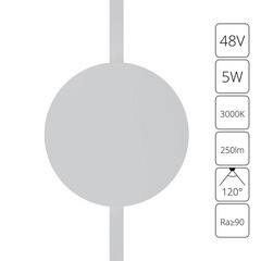 Светодиодный трековый светильник магнитный Arte Lamp Rapid 3000К 5 Вт 1 кв.м белый (A1163PL-1WH) - фото 2