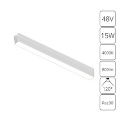 Светодиодный трековый светильник магнитный Arte Lamp Rapid 4000К 15 Вт 2,5 кв.м белый (A6168PL-1WH) - фото 3