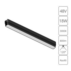 Светодиодный трековый светильник магнитный Arte Lamp Rapid 3000К 15 Вт 2,5 кв.м черный (A1168PL-1BK) - фото 2