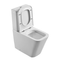 Унитаз-компакт Corsa Deco TX200 Rimless безободковый с горизонтальным выпуском с сиденьем дюропласт микролифт белый (TPTX610QR) - фото 11