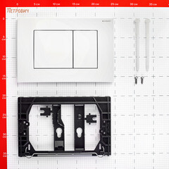 Клавиша смыва для инсталляций Geberit Delta 30 белая (115.137.11.1) - фото 2