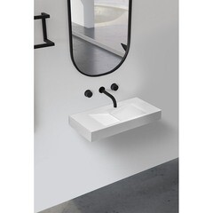 Раковина Abber Stein 100 см подвесная белая матовая (AS2641) - фото 3