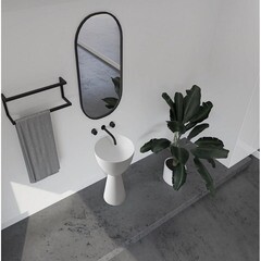 Раковина Abber Stein 450 мм напольная белая матовая (AS2507) - фото 3