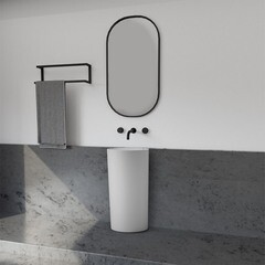 Раковина Abber Stein 450 мм напольная белая матовая (AS2506) - фото 3