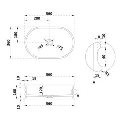 Раковина Abber Stein 56 см накладная белая матовая (AS2650) - фото 2