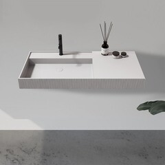 Раковина Abber Stein 120 см подвесная белая матовая (AS2628) - фото 3