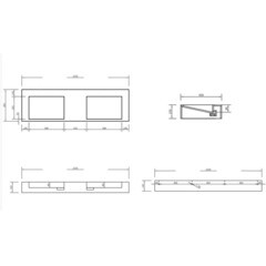 Раковина Abber Stein 152 см подвесная белая матовая (AS2643-1.5) - фото 2