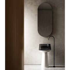 Раковина Abber Kristall 500 мм напольная белая/черная (AT2706White-Onyx) - фото 3