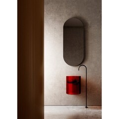 Раковина Abber Kristall 42 см подвесная красная (AT2704Rubin) - фото 3