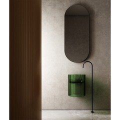 Раковина Abber Kristall 42 см подвесная зеленая (AT2704Emerald) - фото 3