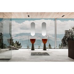 Раковина Abber Kristall 450 мм напольная черная/коричневая (AT2703Black-Opal) - фото 3