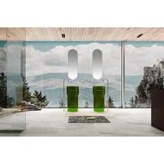 Раковина Abber Kristall 450 мм напольная зеленая (AT2701Emerald) - фото 3