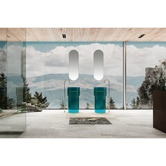 Раковина Abber Kristall 450 мм напольная бирюзовая (AT2701Aquamarin) - фото 3