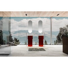 Раковина Abber Kristall 450 мм напольная красная (AT2701Rubin-H) - фото 3