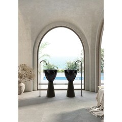 Раковина Abber Kristall 450 мм напольная черная (AT2703Onyx-Black) - фото 3