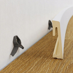 Плинтус ПВХ напольный Salag Alpha 80 мм белый 2400 мм - фото 4