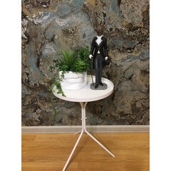 Журнальный столик круглый белый муар Sheffilton SHT-CT11 - фото 2