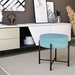 Пуф голубая пастель Sheffilton SHT-B4 - фото 2