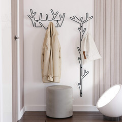 Вешалка настенная металлическая 9 крючков антрацит Sheffilton SHT-WH36 - фото 3