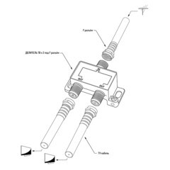 ТВ делитель Proconnect 2 F-выхода - фото 4