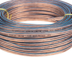 Кабель акустический 2х0,5 мм прозрачный Rexant Blue Line (20 м) - фото 3