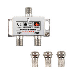 ТВ делитель Rexant 2 F-выхода +3 F-разъема (05-6101) - фото 8