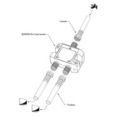 ТВ делитель Rexant Спутник 2 F-выхода (05-6201) - фото 4
