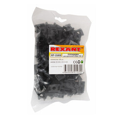 Площадка для крепления стяжек Rexant 22х16 мм черная (100 шт.) (07-2103) - фото 2
