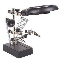 Держатель Rexant Третья рука с LED подсветкой и лупой х2.5 (12-0250) - фото 8