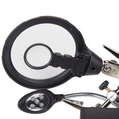 Держатель Rexant Третья рука с LED подсветкой и лупой х2.5 (12-0250) - фото 7